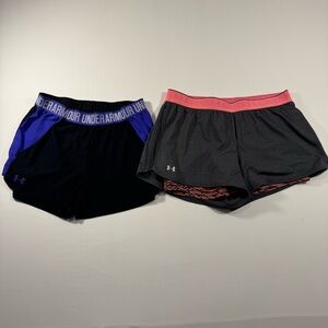 Under Armour Running Shorts Set of 2 Small S Athletic Workout Gym Yoga Waistband